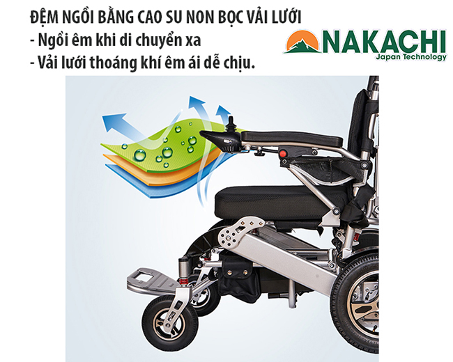 ghế ngồi Xe Lăn Điện Nakachi NC-001A